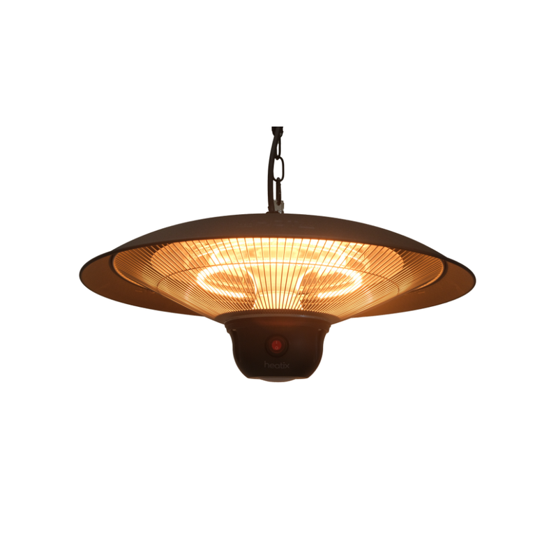 Hängender Terrassenheizer mit LED-Beleuchtung 2100W – Heatix Heizstrahler